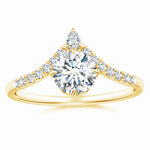 Load image into Gallery viewer, Lab-Grown Round Diamond Herringbone Engagement Ring
