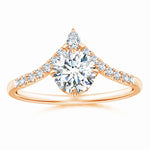 Load image into Gallery viewer, Lab-Grown Round Diamond Herringbone Engagement Ring
