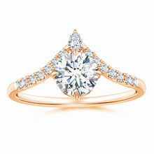 Lab-Grown Round Diamond Herringbone Engagement Ring