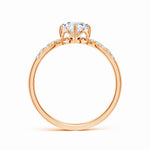 Load image into Gallery viewer, Lab-Grown Round Diamond Herringbone Engagement Ring
