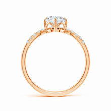 Lab-Grown Round Diamond Herringbone Engagement Ring