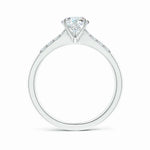 Load image into Gallery viewer, Lab-Grown Solitaire Diamond Tapered Setting Engagement Ring with Decoration
