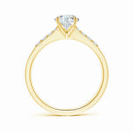 Load image into Gallery viewer, Lab-Grown Solitaire Diamond Tapered Setting Engagement Ring with Decoration
