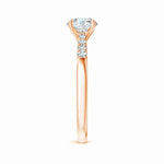 Load image into Gallery viewer, Lab-Grown Solitaire Diamond Tapered Setting Engagement Ring with Decoration
