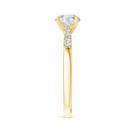 Load image into Gallery viewer, Lab-Grown Solitaire Diamond Tapered Setting Engagement Ring with Decoration
