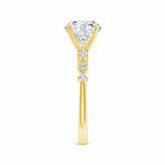 Load image into Gallery viewer, Round Lab-Grown Diamond Engagement Ring with Marquise Motif
