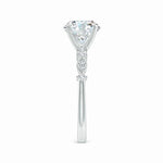 Load image into Gallery viewer, Round Lab-Grown Diamond Engagement Ring with Marquise Motif
