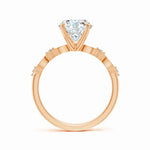 Load image into Gallery viewer, Round Lab-Grown Diamond Engagement Ring with Marquise Motif
