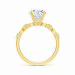 Load image into Gallery viewer, Round Lab-Grown Diamond Engagement Ring with Marquise Motif
