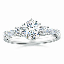 Lab-Grown Classic Round Diamond Side Stone Engagement Ring