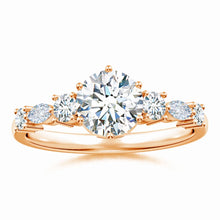 Lab-Grown Classic Round Diamond Side Stone Engagement Ring