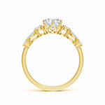 Load image into Gallery viewer, Lab-Grown Classic Round Diamond Side Stone Engagement Ring
