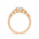 Load image into Gallery viewer, Lab-Grown Classic Round Diamond Side Stone Engagement Ring

