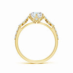 Load image into Gallery viewer, Lab-Grown Round Diamond Side Stone Engagement Ring with Accents
