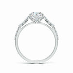 Load image into Gallery viewer, Lab-Grown Round Diamond Side Stone Engagement Ring with Accents
