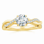 Load image into Gallery viewer, Lab-Grown Classic Solitaire Diamond Twist Shank Engagement Ring
