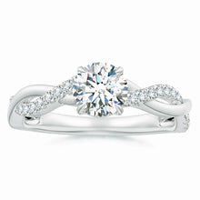 Lab-Grown Classic Solitaire Diamond Twist Shank Engagement Ring