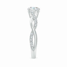 Lab-Grown Classic Solitaire Diamond Twist Shank Engagement Ring