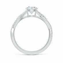 Lab-Grown Classic Solitaire Diamond Twist Shank Engagement Ring