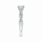 Load image into Gallery viewer, Lab-Grown Peg Head Round Diamond Twist Shank Engagement Ring
