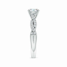 Lab-Grown Peg Head Round Diamond Twist Shank Engagement Ring