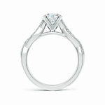 Load image into Gallery viewer, Lab-Grown Peg Head Round Diamond Twist Shank Engagement Ring

