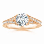 Load image into Gallery viewer, Lab-Grown Vintage Inspired Round Diamond Split Shank Engagement Ring
