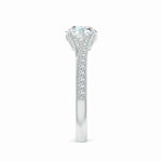 Load image into Gallery viewer, Lab-Grown Vintage Inspired Round Diamond Split Shank Engagement Ring

