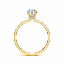 Lab-Grown Oval Diamond Hidden Halo Engagement Ring