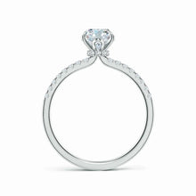 Lab-Grown Oval Diamond Hidden Halo Engagement Ring