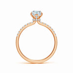 Load image into Gallery viewer, Lab-Grown Oval Diamond Hidden Halo Engagement Ring
