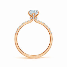 Lab-Grown Oval Diamond Hidden Halo Engagement Ring