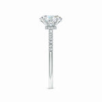 Load image into Gallery viewer, Lab-Grown Oval Diamond Hidden Halo Engagement Ring
