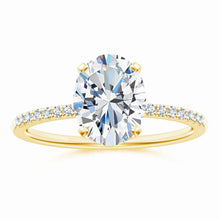 Lab-Grown Oval Nail Head Diamond Classic Engagement Ring