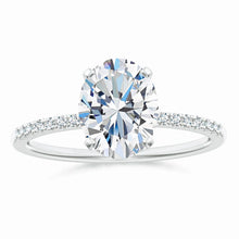 Lab-Grown Oval Nail Head Diamond Classic Engagement Ring