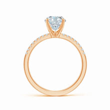Lab-Grown Oval Nail Head Diamond Classic Engagement Ring