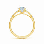 Load image into Gallery viewer, Oval Lab-Grown Diamond Engagement Ring with Marquise Accent
