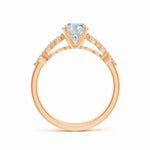 Load image into Gallery viewer, Oval Lab-Grown Diamond Engagement Ring with Marquise Accent
