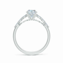 Oval Lab-Grown Diamond Engagement Ring with Marquise Accent