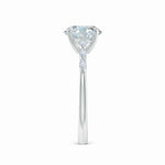 Load image into Gallery viewer, Oval Lab-Grown Diamond Engagement Ring with Marquise Accent
