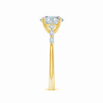 Load image into Gallery viewer, Oval Lab-Grown Diamond Engagement Ring with Marquise Accent
