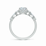 Load image into Gallery viewer, Lab-Grown Classic Oval Diamond Side Stone Engagement Ring

