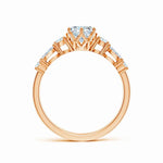 Load image into Gallery viewer, Lab-Grown Classic Oval Diamond Side Stone Engagement Ring
