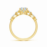 Load image into Gallery viewer, Lab-Grown Classic Oval Diamond Side Stone Engagement Ring
