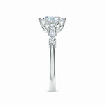 Load image into Gallery viewer, Lab-Grown Classic Oval Diamond Side Stone Engagement Ring
