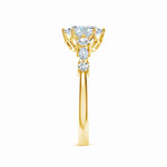 Load image into Gallery viewer, Lab-Grown Classic Oval Diamond Side Stone Engagement Ring
