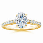 Load image into Gallery viewer, Lab-Grown Solitaire Oval Diamond Engagement Ring
