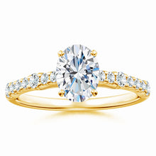 Lab-Grown Solitaire Oval Diamond Engagement Ring