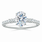 Load image into Gallery viewer, Lab-Grown Solitaire Oval Diamond Engagement Ring
