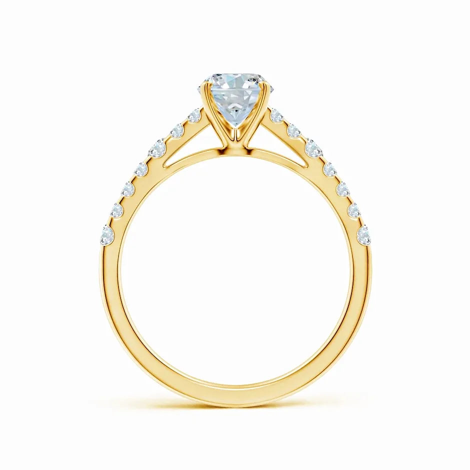 Lab-Grown Solitaire Oval Diamond Engagement Ring